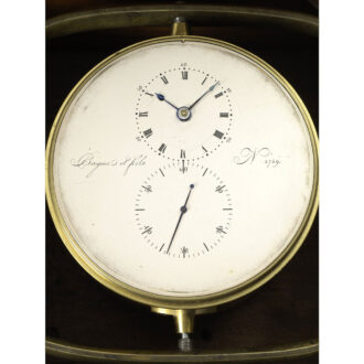 Impressive French deck chronometer in heavy mahogany box Circa 1829