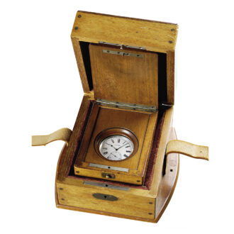 Swiss deck watch with mahogany and static box Circa 1930