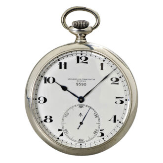 Swiss silver open faced deck watch of the Royal Navy Circa 1944
