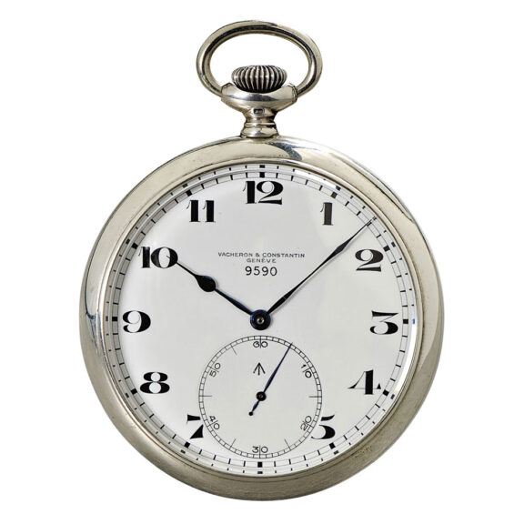 Swiss silver open faced deck watch of the Royal Navy Circa 1944