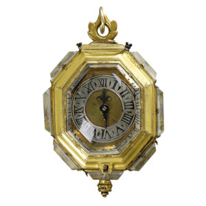 Rare French gilt and rock crystal Renaissance pendant watch Circa 1650