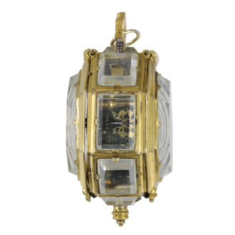 Rare French gilt and rock crystal Renaissance pendant watch Circa 1650