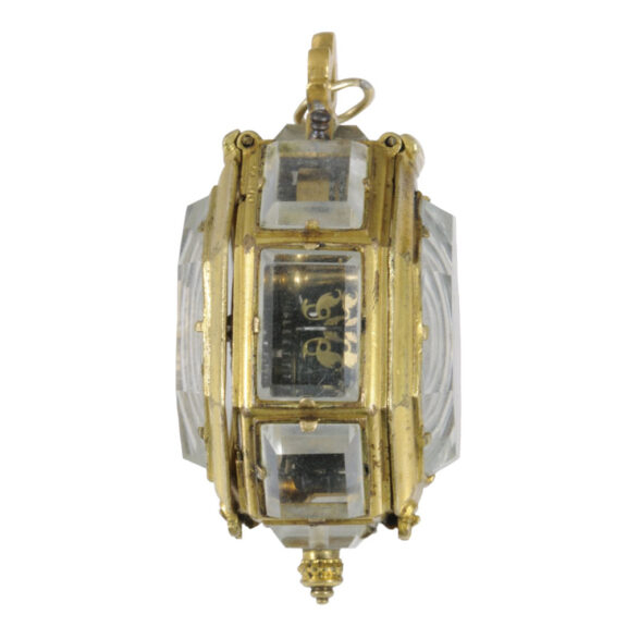 Rare French gilt and rock crystal Renaissance pendant watch Circa 1650 Rare French gilt and rock crystal Renaissance pendant watch Circa 1650