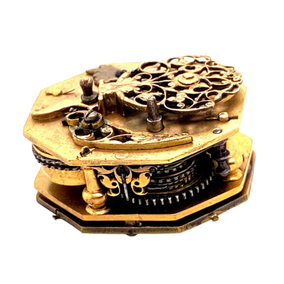 Rare French gilt and rock crystal Renaissance pendant watch Circa 1650 Rare French gilt and rock crystal Renaissance pendant watch Circa 1650