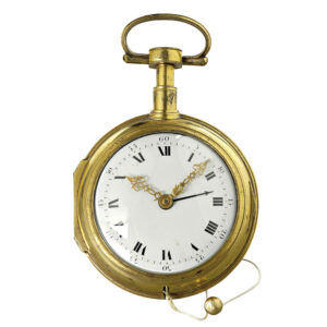 Swiss fire-gilded grande sonnerie repeating coach clock Circa 1790