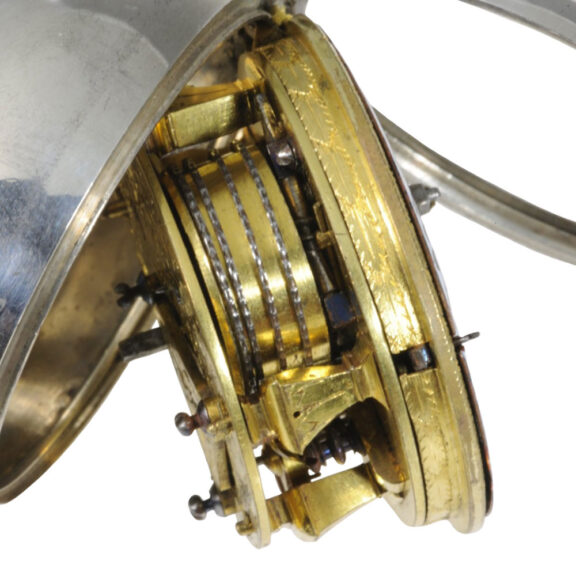 Dutch silver verge with date and mock pendulum Circa 1650 Dutch silver verge with date and mock pendulum Circa 1650