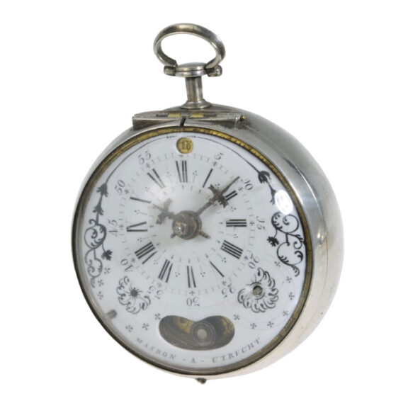 Dutch silver verge with date and mock pendulum Circa 1650 Dutch silver verge with date and mock pendulum Circa 1650