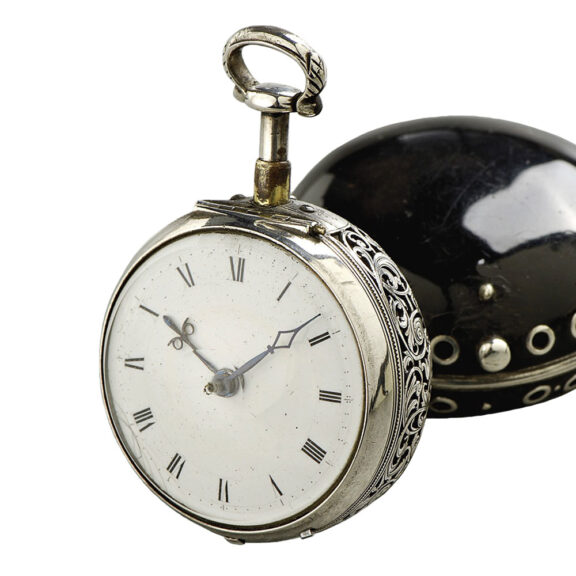 English pair-cased half-quarter repeating verge watch Circa 1750 English pair-cased half-quarter repeating verge watch Circa 1750