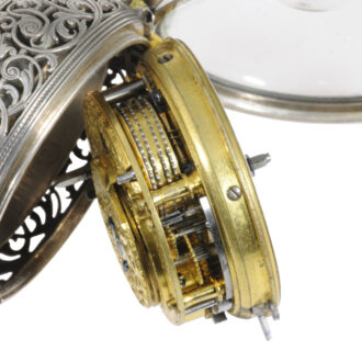 English pair-cased half-quarter repeating verge watch Circa 1750