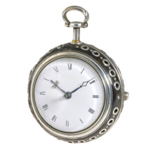 English pair-cased half-quarter repeating verge watch Circa 1750