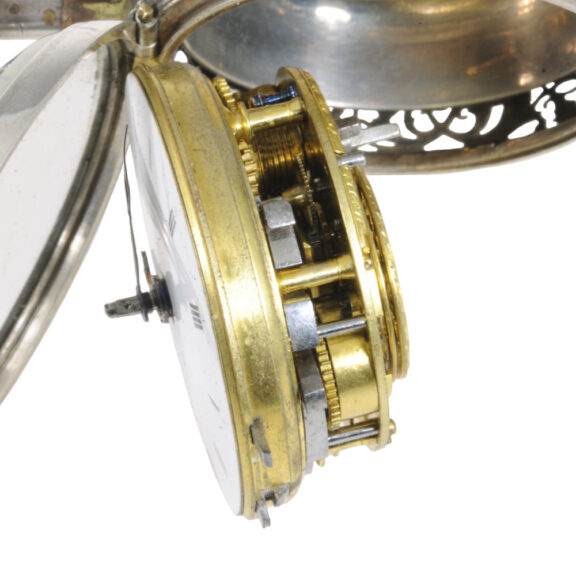 English pair-cased half-quarter repeating verge watch Circa 1750 English pair-cased half-quarter repeating verge watch Circa 1750