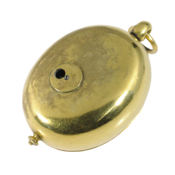 German/English gilt oval Puritan-style pendant watch Circa 1630 German/English gilt oval Puritan-style pendant watch Circa 1630