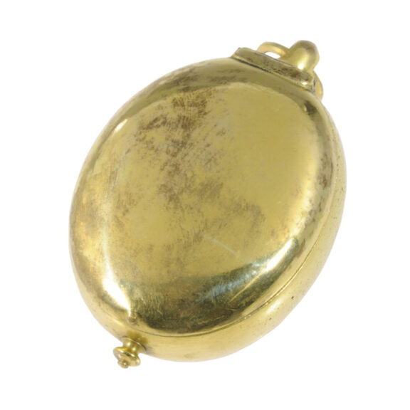 German/English gilt oval Puritan-style pendant watch Circa 1630 German/English gilt oval Puritan-style pendant watch Circa 1630