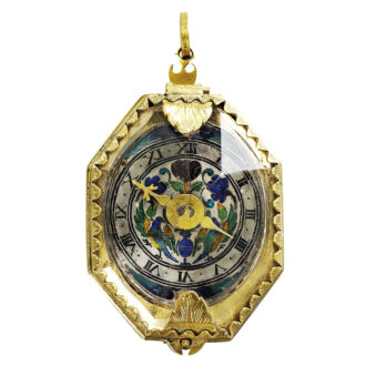 Important French rock crystal octagonal pendant watch Circa 1650