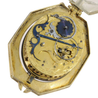 Important French rock crystal octagonal pendant watch Circa 1650