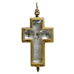 German rock crystal crucifix-shaped pendant watch Circa 1640