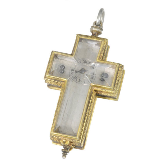 German rock crystal crucifix-shaped pendant watch Circa 1640 German rock crystal crucifix-shaped pendant watch Circa 1640