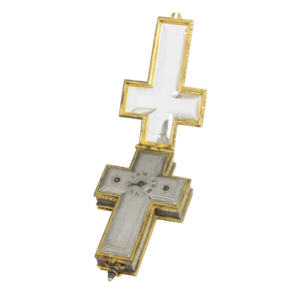 German rock crystal crucifix-shaped pendant watch Circa 1640 German rock crystal crucifix-shaped pendant watch Circa 1640
