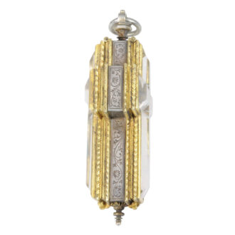 German rock crystal crucifix-shaped pendant watch Circa 1640