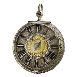 Rare German silver one-handed verge watch with alarm Circa 1690