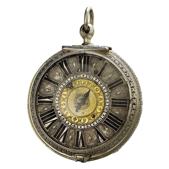 Rare German silver one-handed verge watch with alarm Circa 1690 Rare German silver one-handed verge watch with alarm Circa 1690