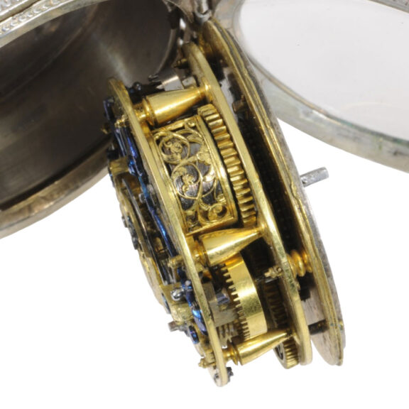 Rare German silver one-handed verge watch with alarm Circa 1690 Rare German silver one-handed verge watch with alarm Circa 1690