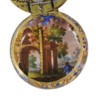 Important Swiss 22K gold and enamel verge watch Circa 1680