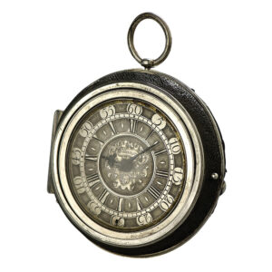 Remarkable English silver and leather triple-cased verge Circa 1700