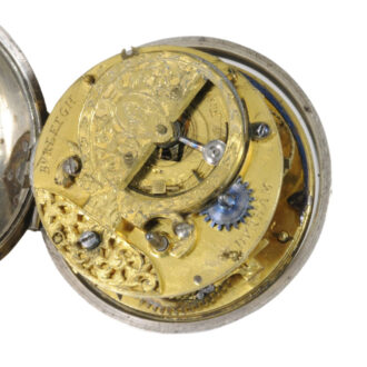 Fine English silver pair-cased verge pocket watch Circa 1700