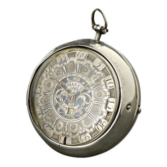 English silver pair-cased verge watch with date Circa 1700