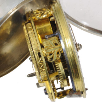 English silver pair-cased verge watch with date Circa 1700