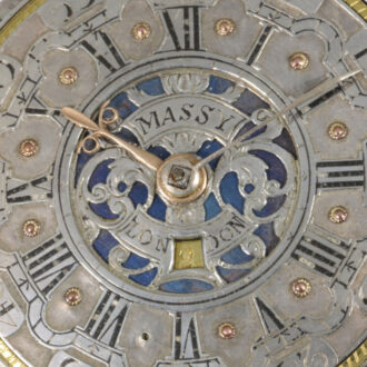 English silver pair-cased verge watch with date Circa 1700