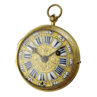 Typical French fire-gilded verge oignon pocket watch Circa 1700