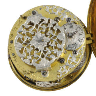 Typical French fire-gilded verge oignon pocket watch Circa 1700