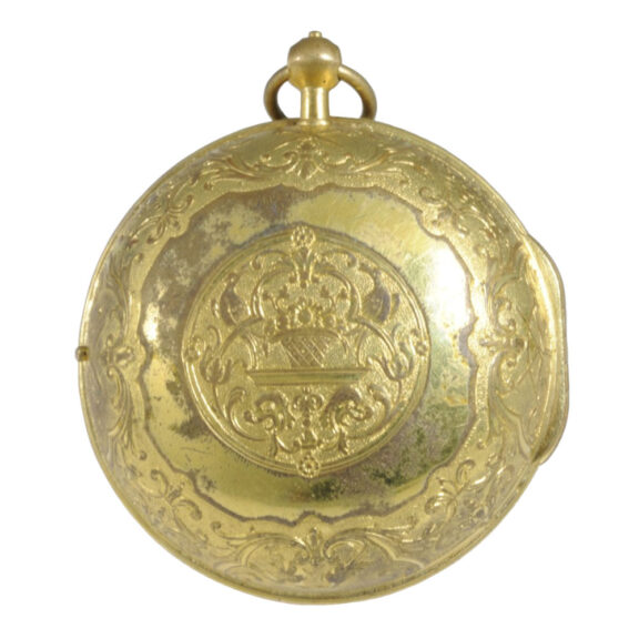 Typical French fire-gilded verge oignon pocket watch Circa 1700 Typical French fire-gilded verge oignon pocket watch Circa 1700