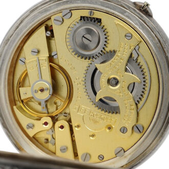 Pompous Swiss silvered watch made for the world exhibition Circa 1912