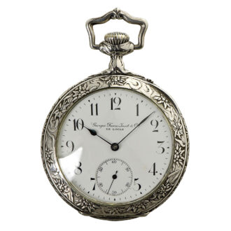 Rare Swiss silver open faced shooting contest prize watch Circa 1901
