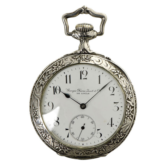 Rare Swiss silver open faced shooting contest prize watch Circa 1901