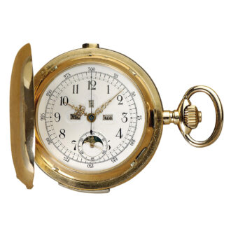 Swiss complicated 18K gold watch for the Italian market Circa