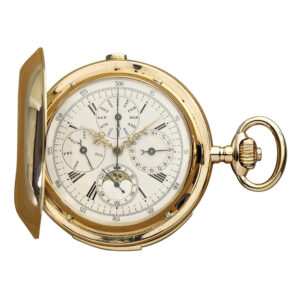 Swiss 14K rose gold complicated lever watch Circa 1895