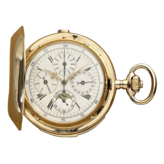 Swiss 14K rose gold complicated lever watch Circa 1895