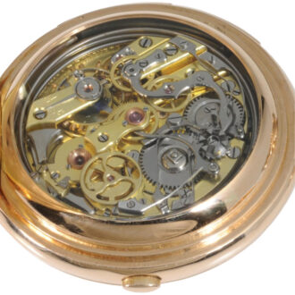 Swiss 14K rose gold complicated lever watch Circa 1895