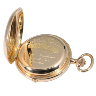 Swiss 14K rose gold complicated lever watch Circa 1895