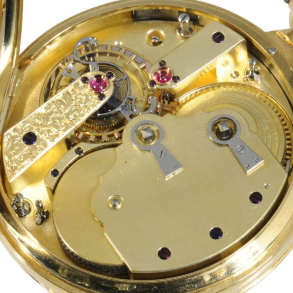 Swiss gold chronometer made for the Spanish market Circa 1860 Swiss gold chronometer made for the Spanish market Circa 1860