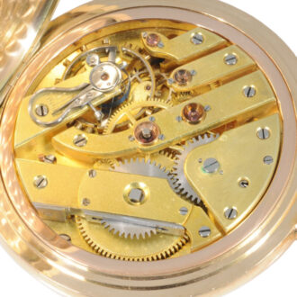 Swiss 14K rose gold hunting cased pocket chronometer Circa 1900 Swiss 14K rose gold hunting cased pocket chronometer Circa 1900
