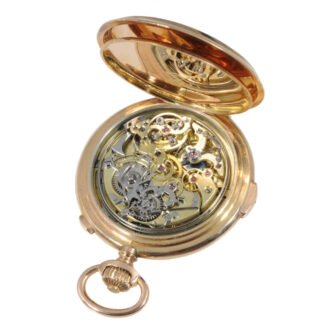 Swiss 14K rose gold minute repeating chronograph Circa 1900