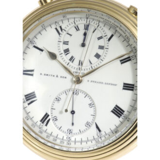 Historically important English flying tourbillon chronograph Circa 1901