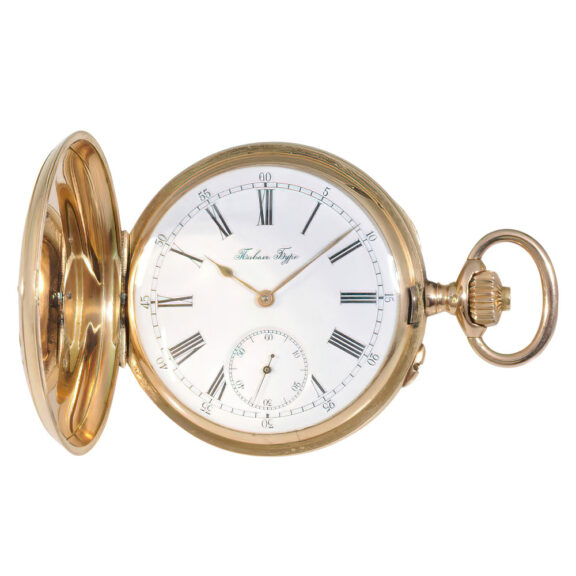 Russian 14K rose gold hunting cased pocket watch Circa 1900 Russian 14K rose gold hunting cased pocket watch Circa 1900