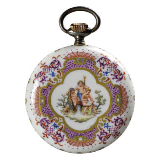 Extremely rare German Meissen porcelain lever watch Circa 1925