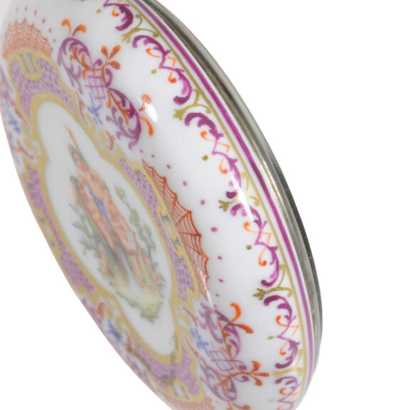 Extremely rare German Meissen porcelain lever watch Circa 1925 Extremely rare German Meissen porcelain lever watch Circa 1925